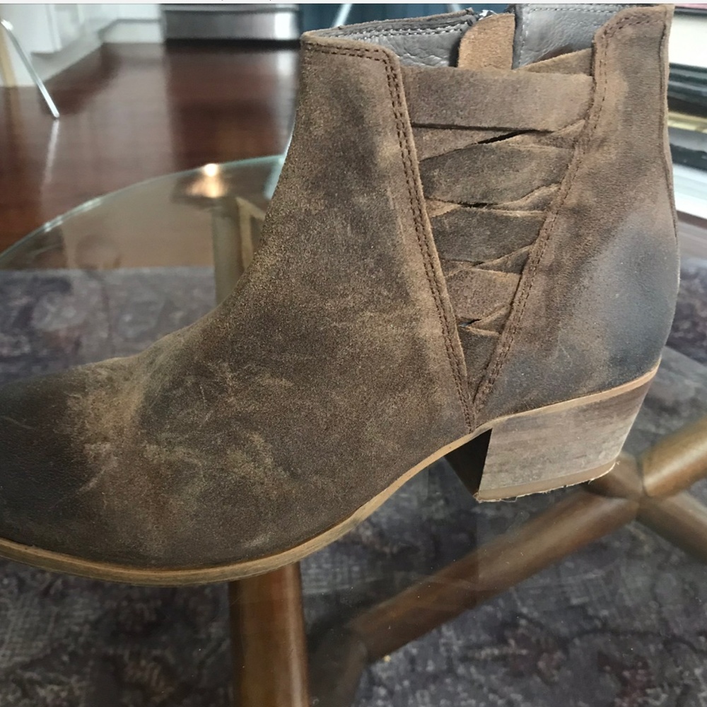 BRAND NEW H BY HUDSON ANKTI SUEDE BOOTS SZ. 38/7